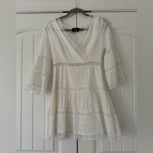 Vici White Lace Mini Dress